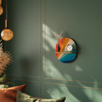 PRISM CONCUSSION Ovales Kunstregal in Eiche-Optik