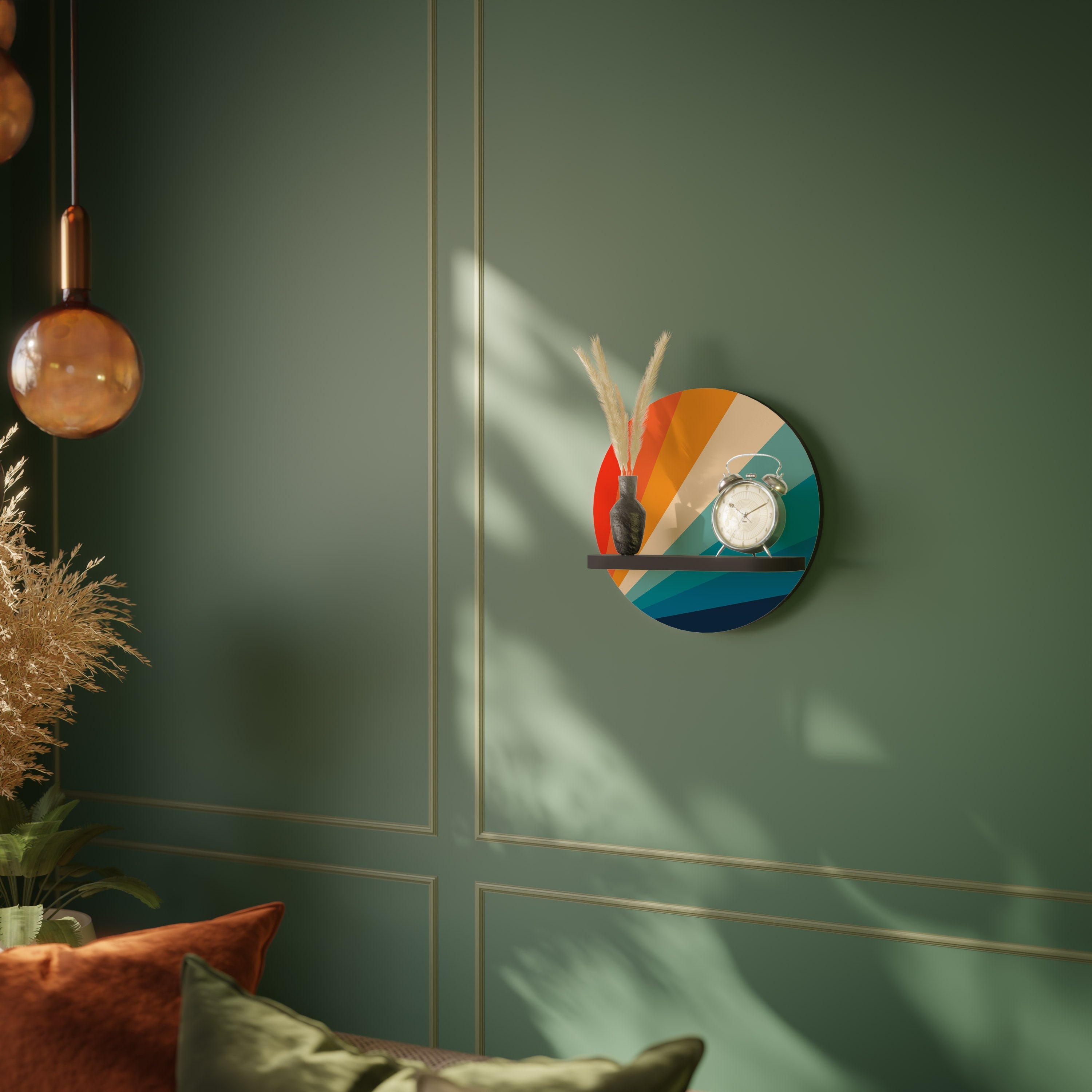 PRISM CONCUSSION Rundes Kunstregal in Schwarz