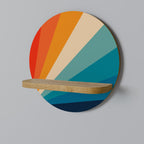 PRISM CONCUSSION Rundes Kunstregal in Eiche-Optik