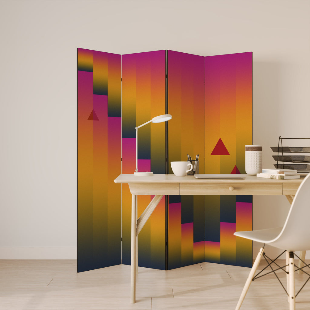 GOLDEN FADE Decorative 4-Panel Room Divider