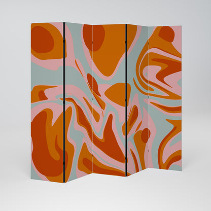 FLOATING BURN 5-Panel Room Divider