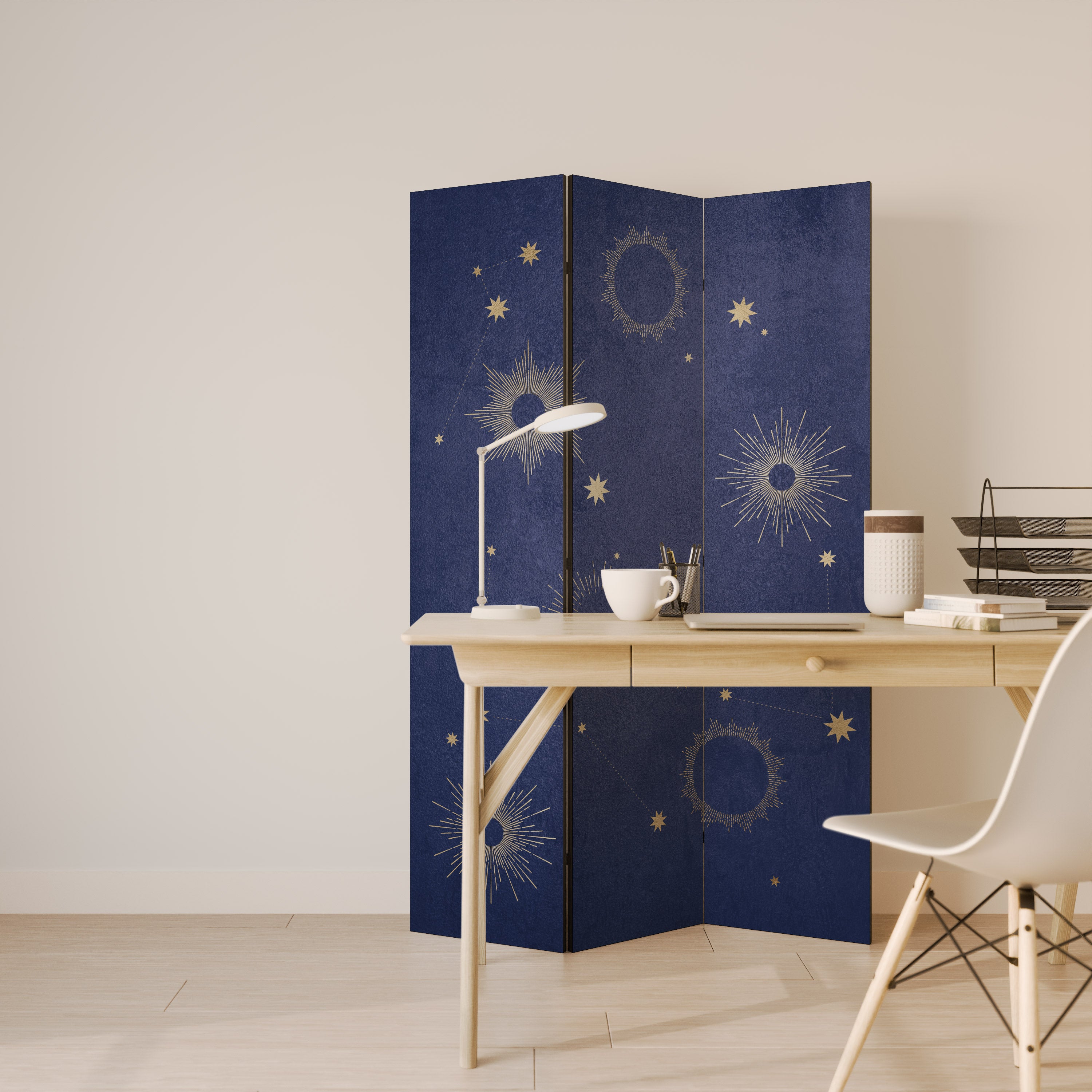 MIDNIGHT PATH 3-Panel Room Divider