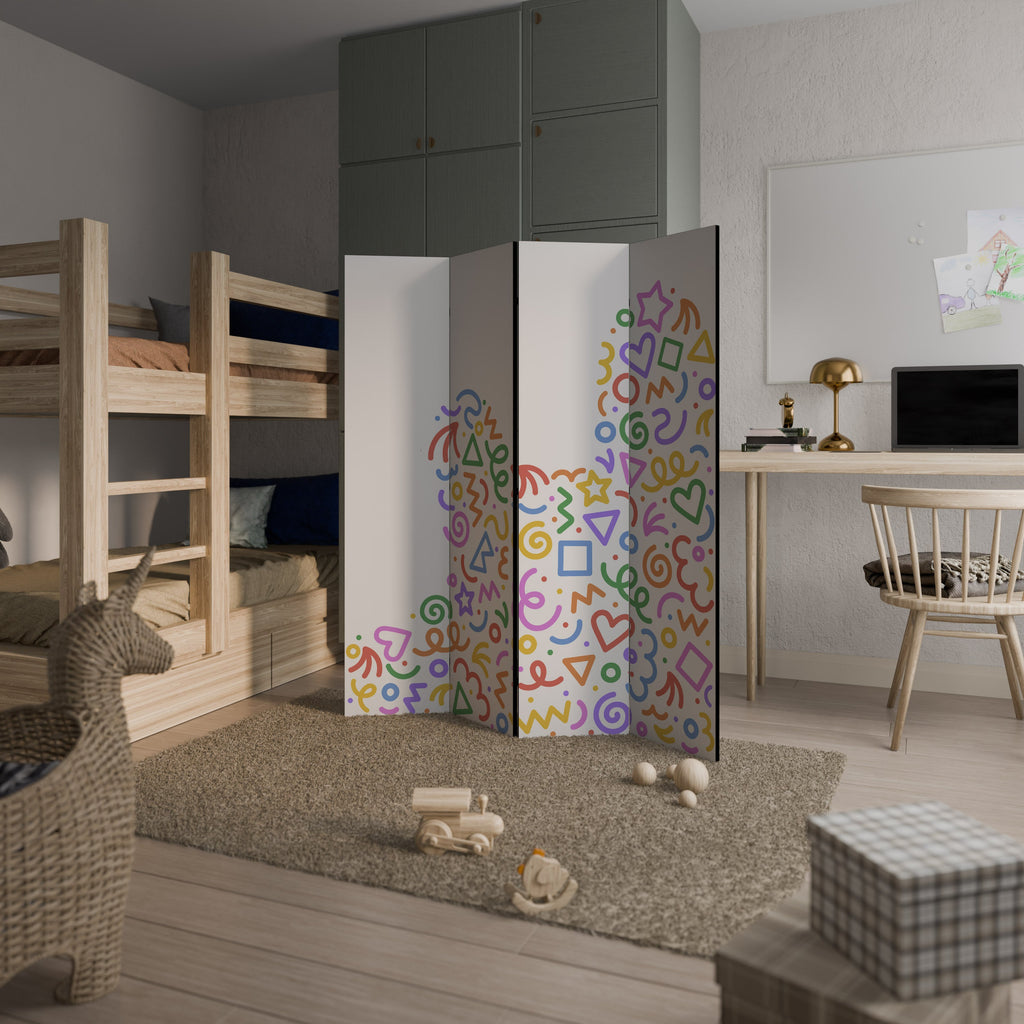 SHAPE EXCITEMENT Decorative 4-Panel Room Divider