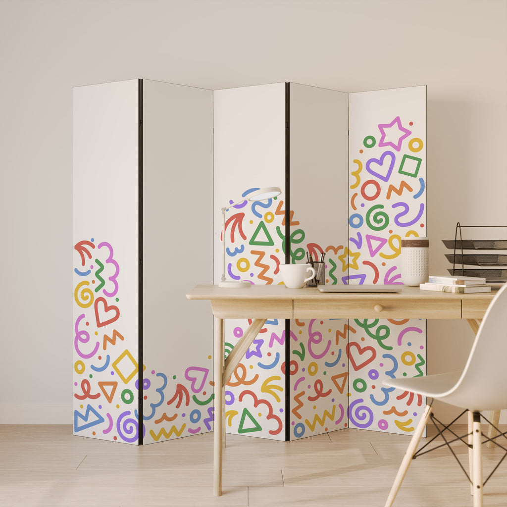 SHAPE EXCITEMENT 5-Panel Room Divider