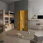 BIRCH ABSTRACT 3-Panel Room Divider