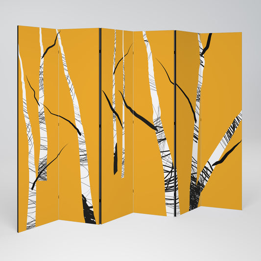 BIRCH ABSTRACT 6-teiliger Paravent