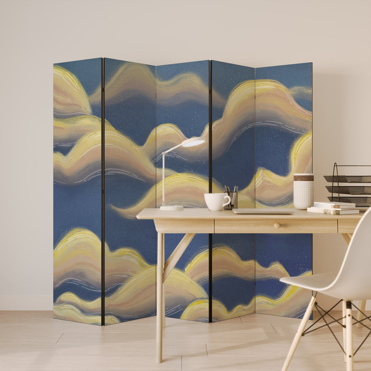 CLOUD RUFFLE 5-teiliger Paravent