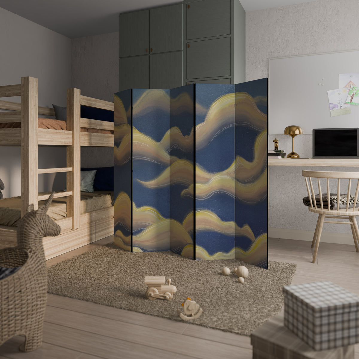 CLOUD RUFFLE 5-teiliger Paravent