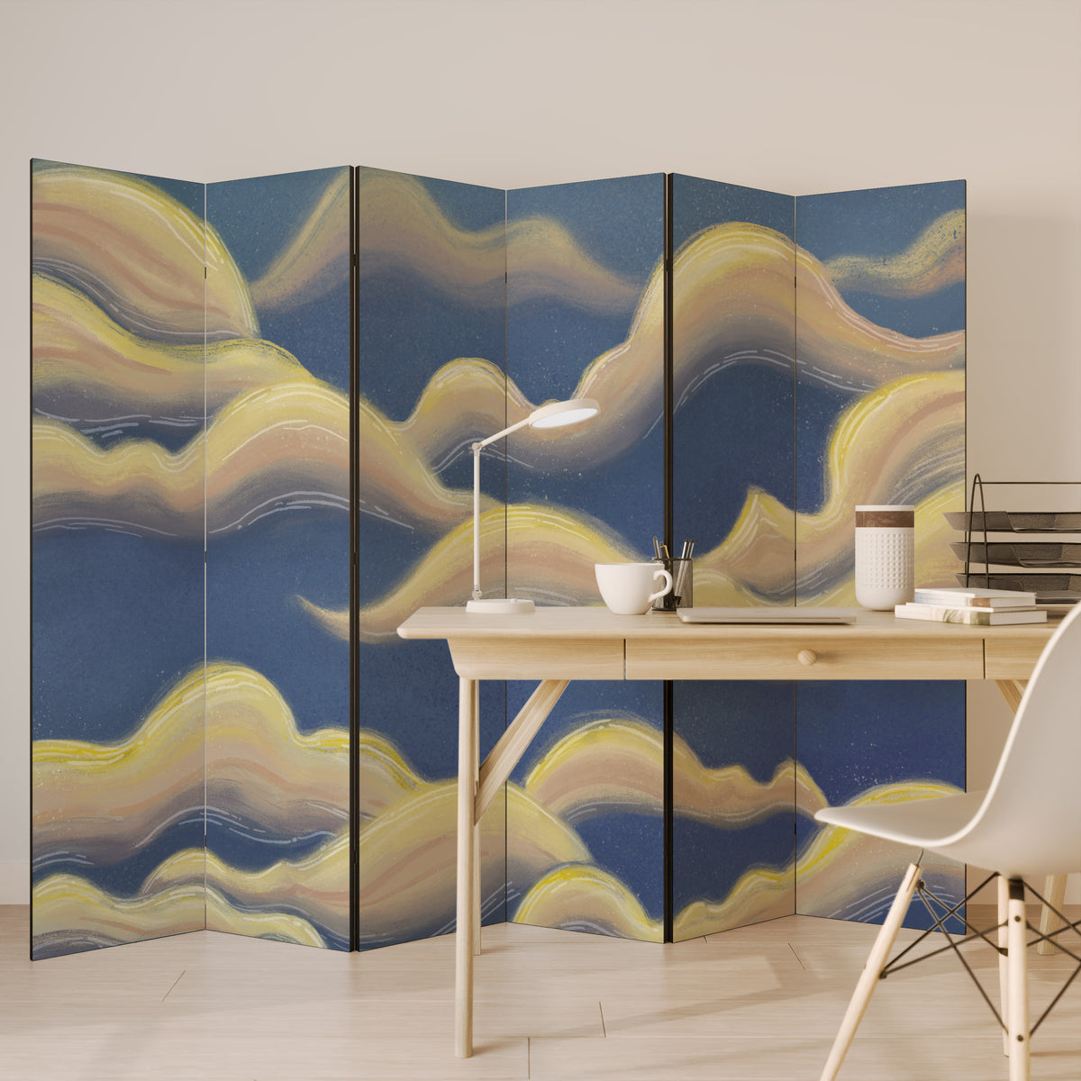 CLOUD RUFFLE 6-teiliger Paravent