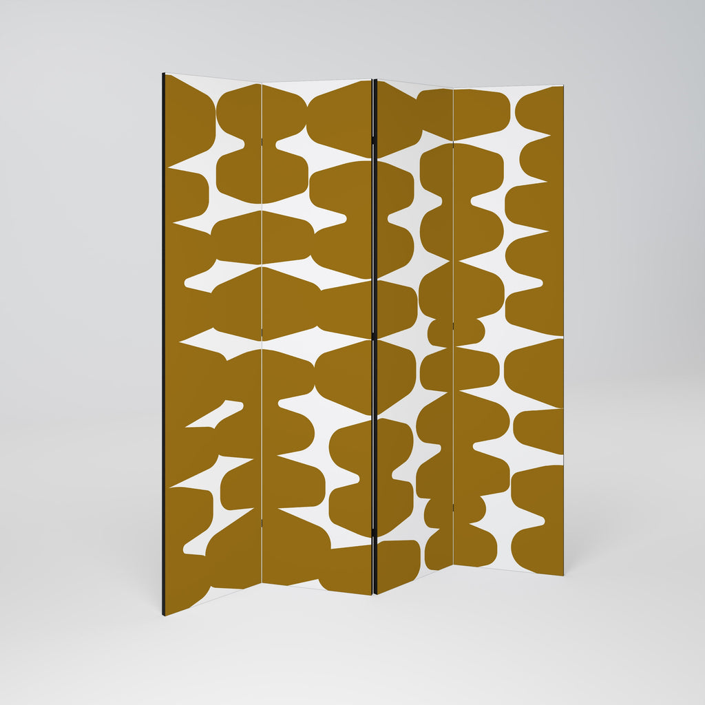MOLTEN ECHOES Decorative 4-Panel Room Divider