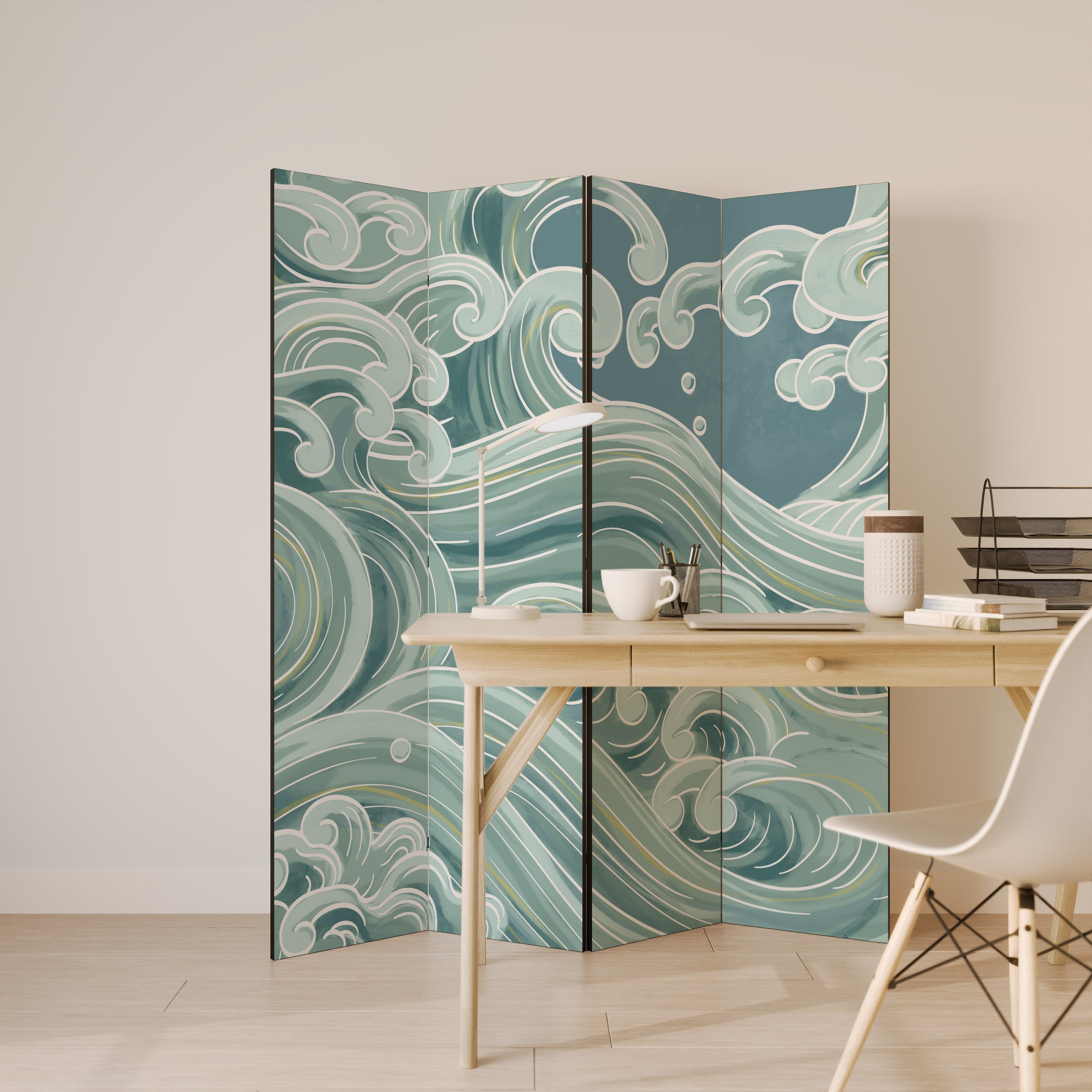 ASIAN SWAY Decorative 4-Panel Room Divider