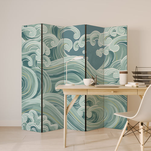 ASIAN SWAY Dekorativer Paravent - 5-teilig