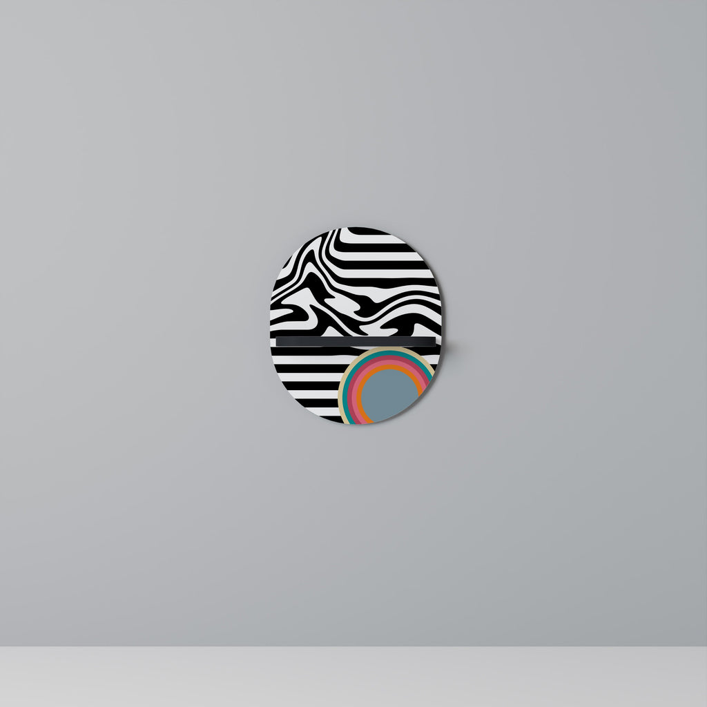 SPECTRA SHOWCASE Ovales Kunstregal in Schwarz