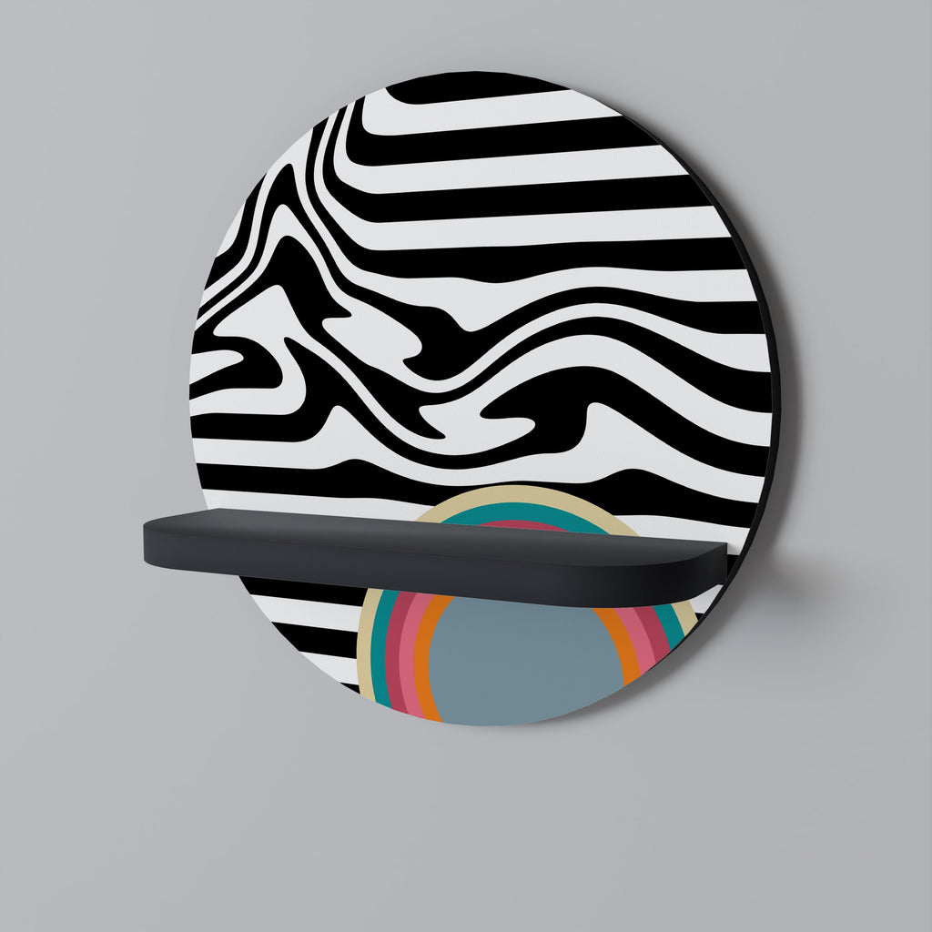 SPECTRA SHOWCASE Rundes Kunstregal in Schwarz