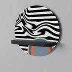 SPECTRA SHOWCASE Rundes Kunstregal in Schwarz