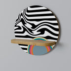 SPECTRA SHOWCASE Round Art Shelf In Oak Effect