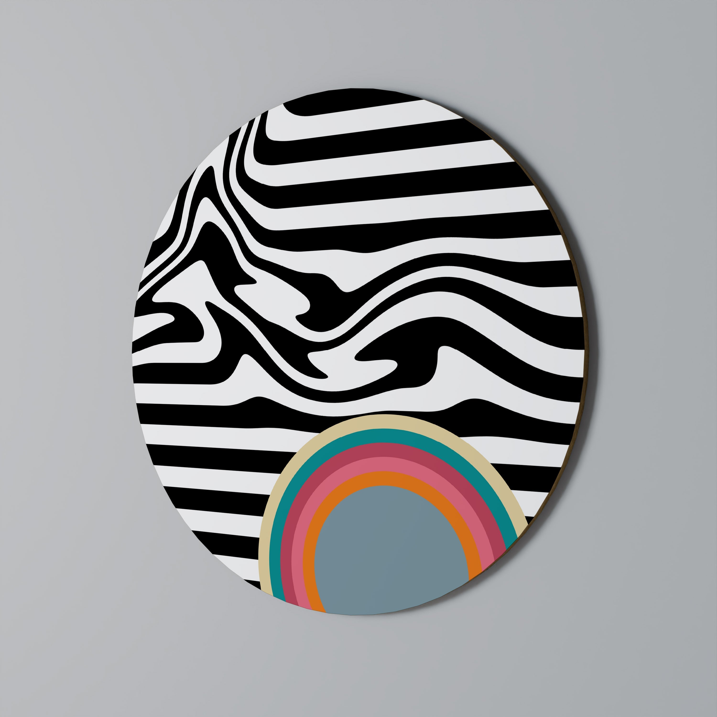 SPECTRA SHOWCASE Runde Wanddekoration Ø 69 cm