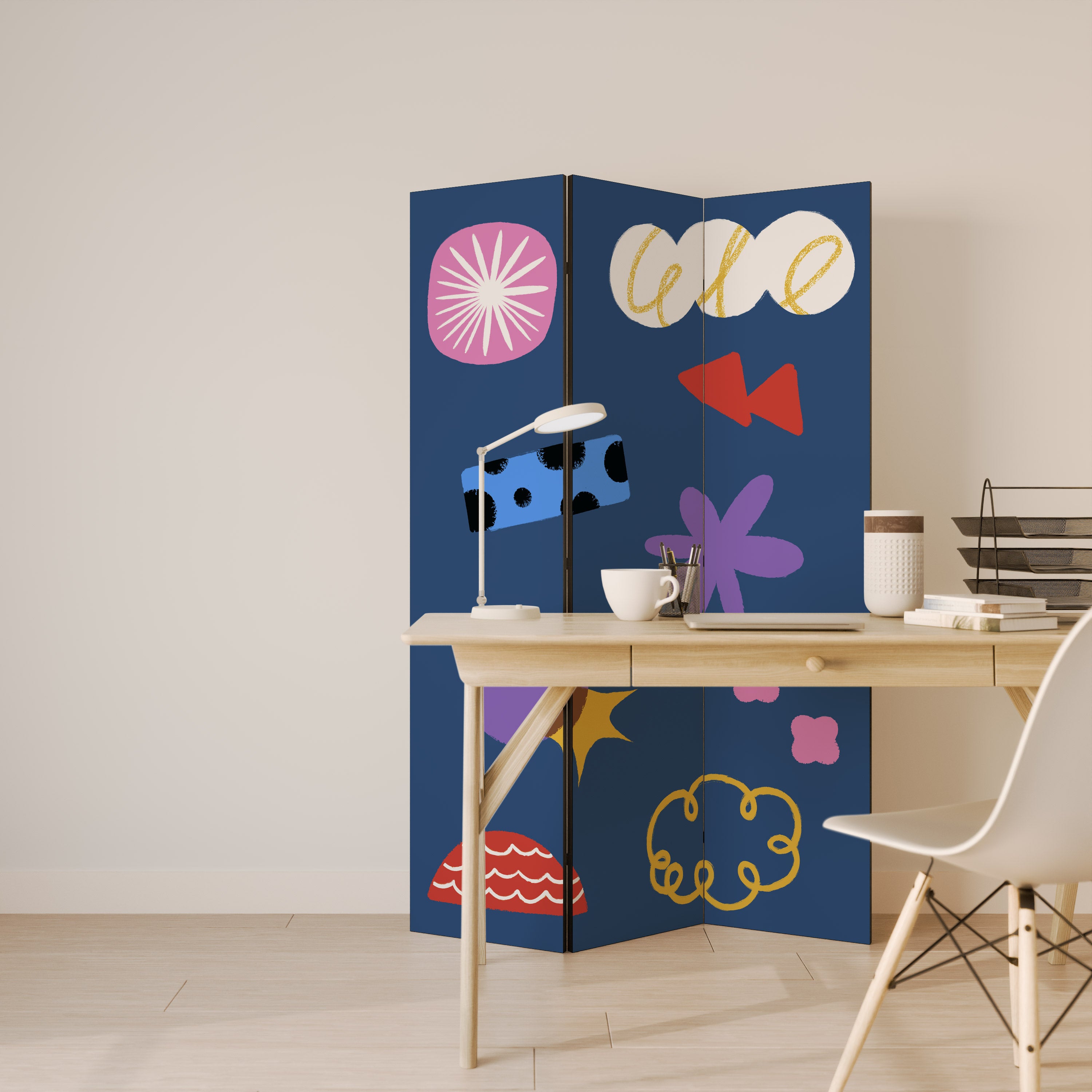 DREAMY HUMOR 3-Panel Room Divider