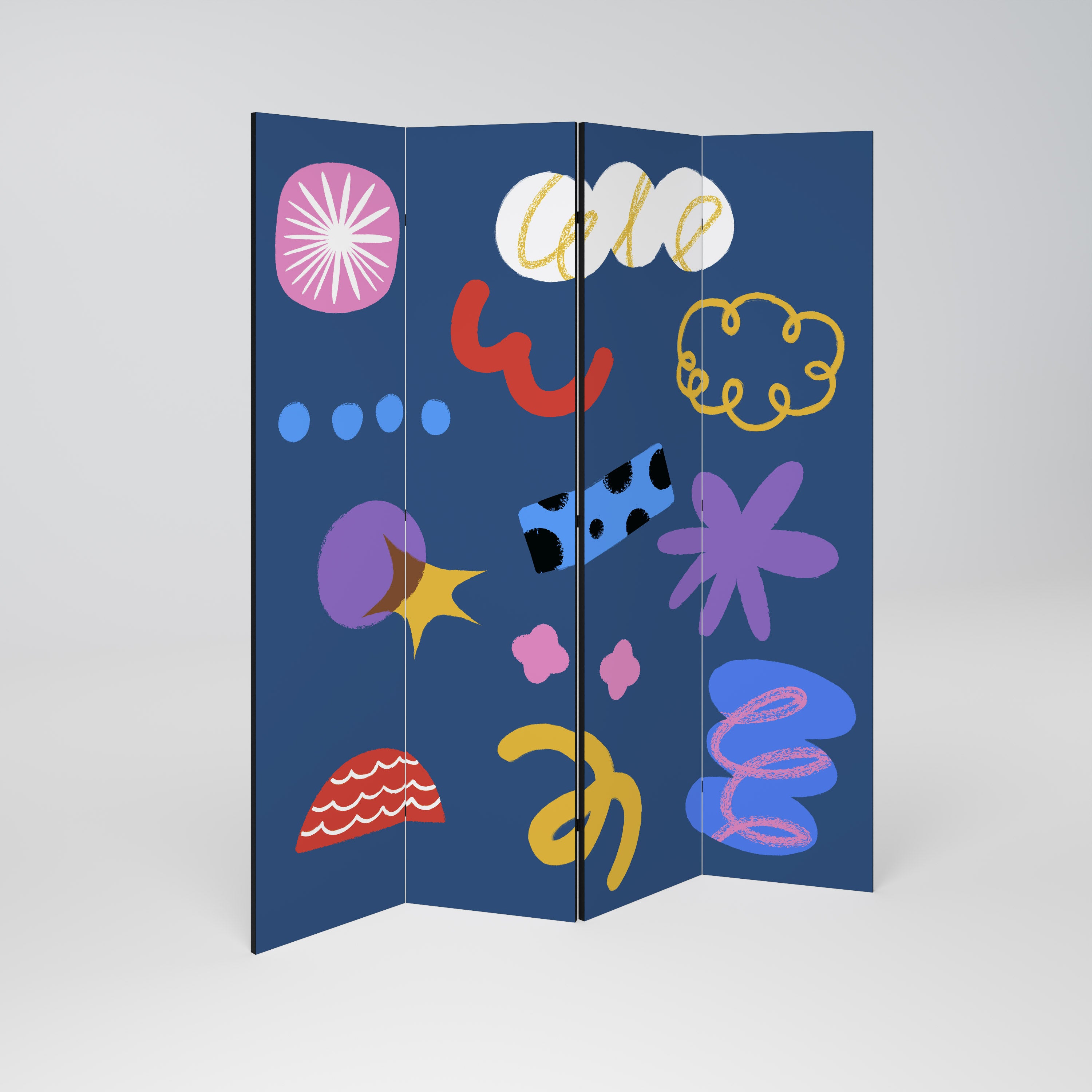 DREAMY HUMOR 4-Panel Room Divider