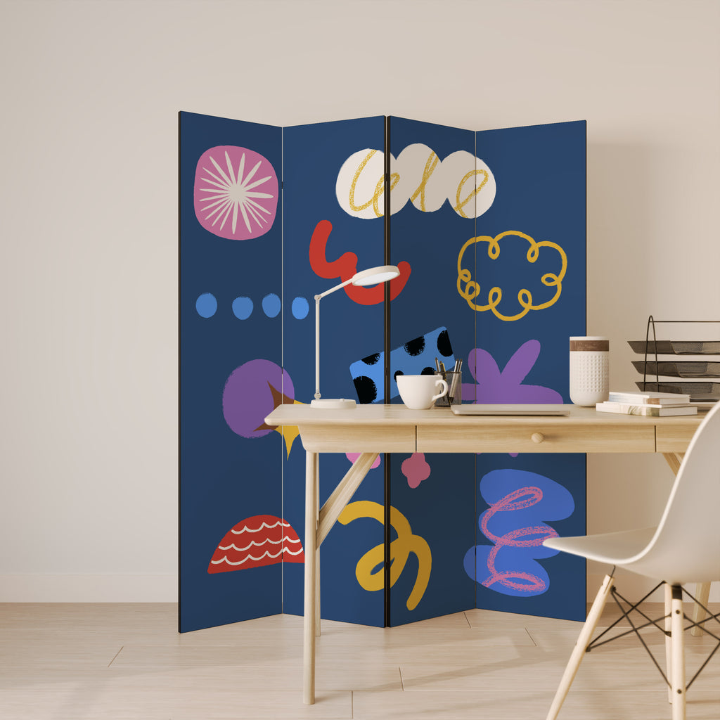 DREAMY HUMOR 4-Panel Room Divider