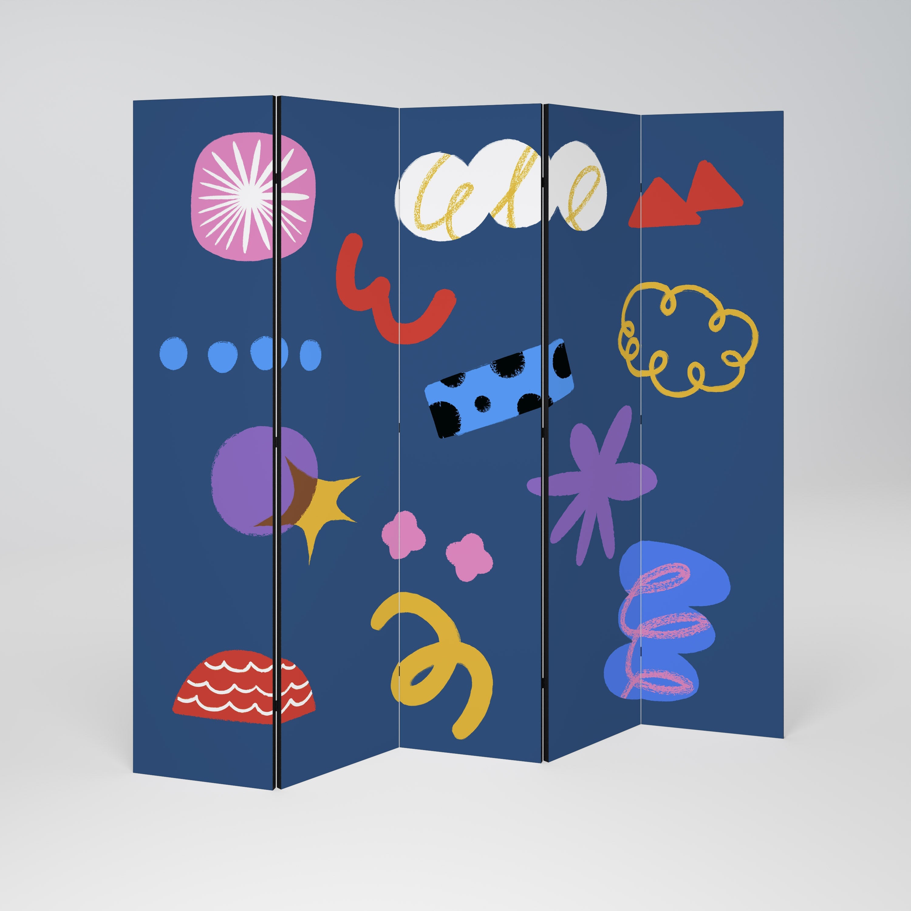 DREAMY HUMOR Decorative 5-Panel Room Divider