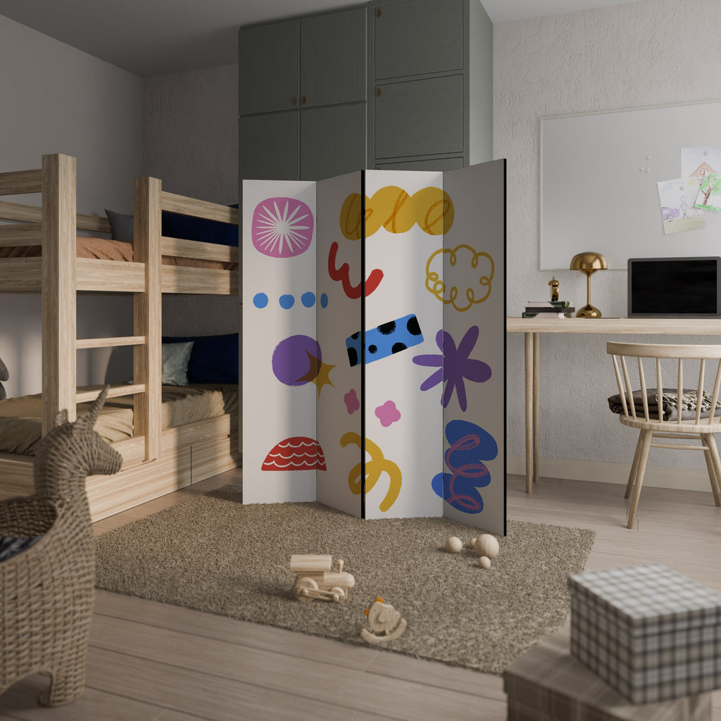 DREAMY MOOD Decorative 4-Panel Room Divider