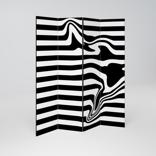 POLYLINE FUZZY 4-teiliger Paravent