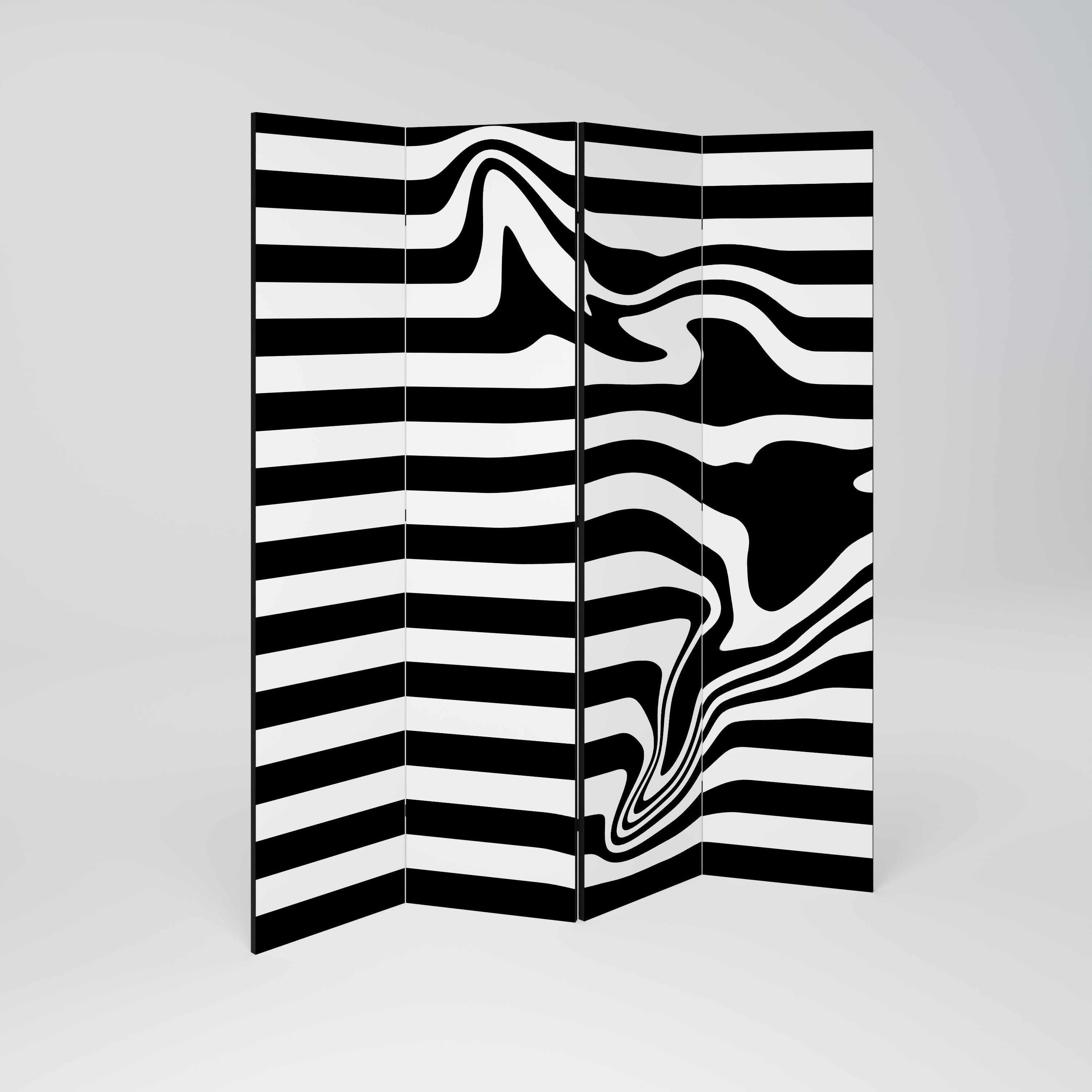 POLYLINE FUZZY 4-teiliger Paravent
