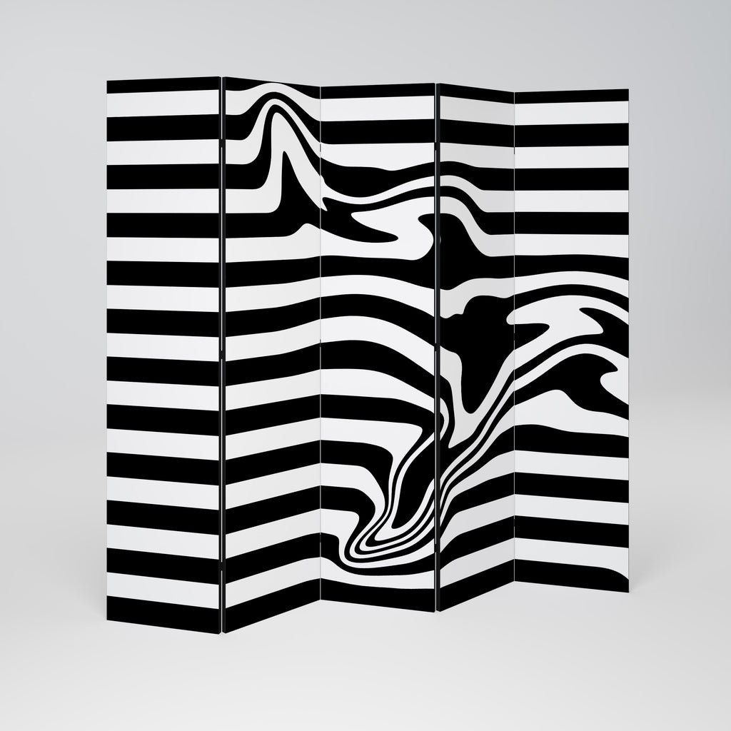 POLYLINE FUZZY 5-Panel Room Divider