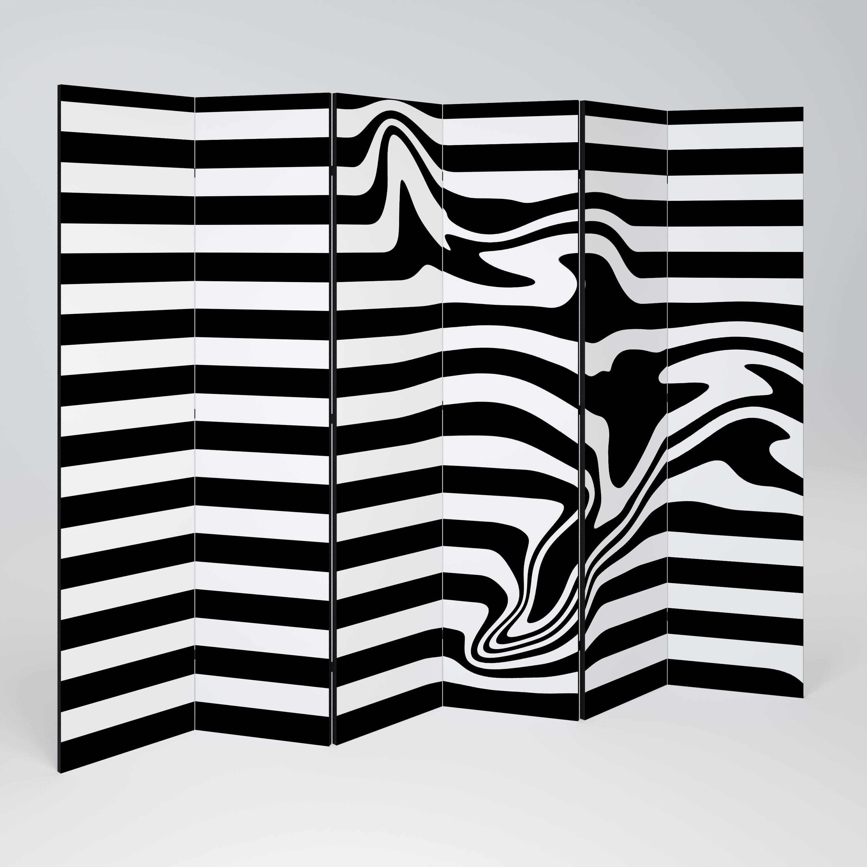 POLYLINE FUZZY 6-teiliger Paravent