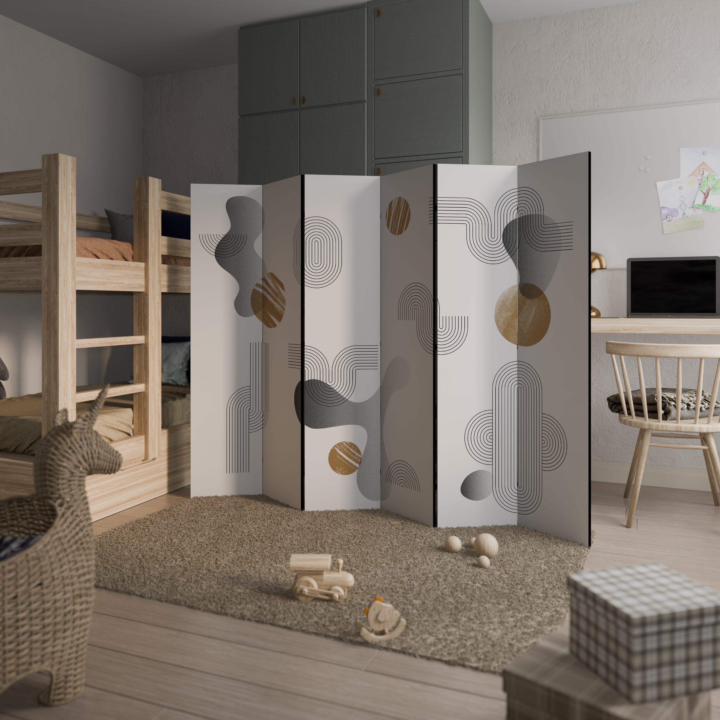 CLEAR CREATIONS 6-teiliger Paravent