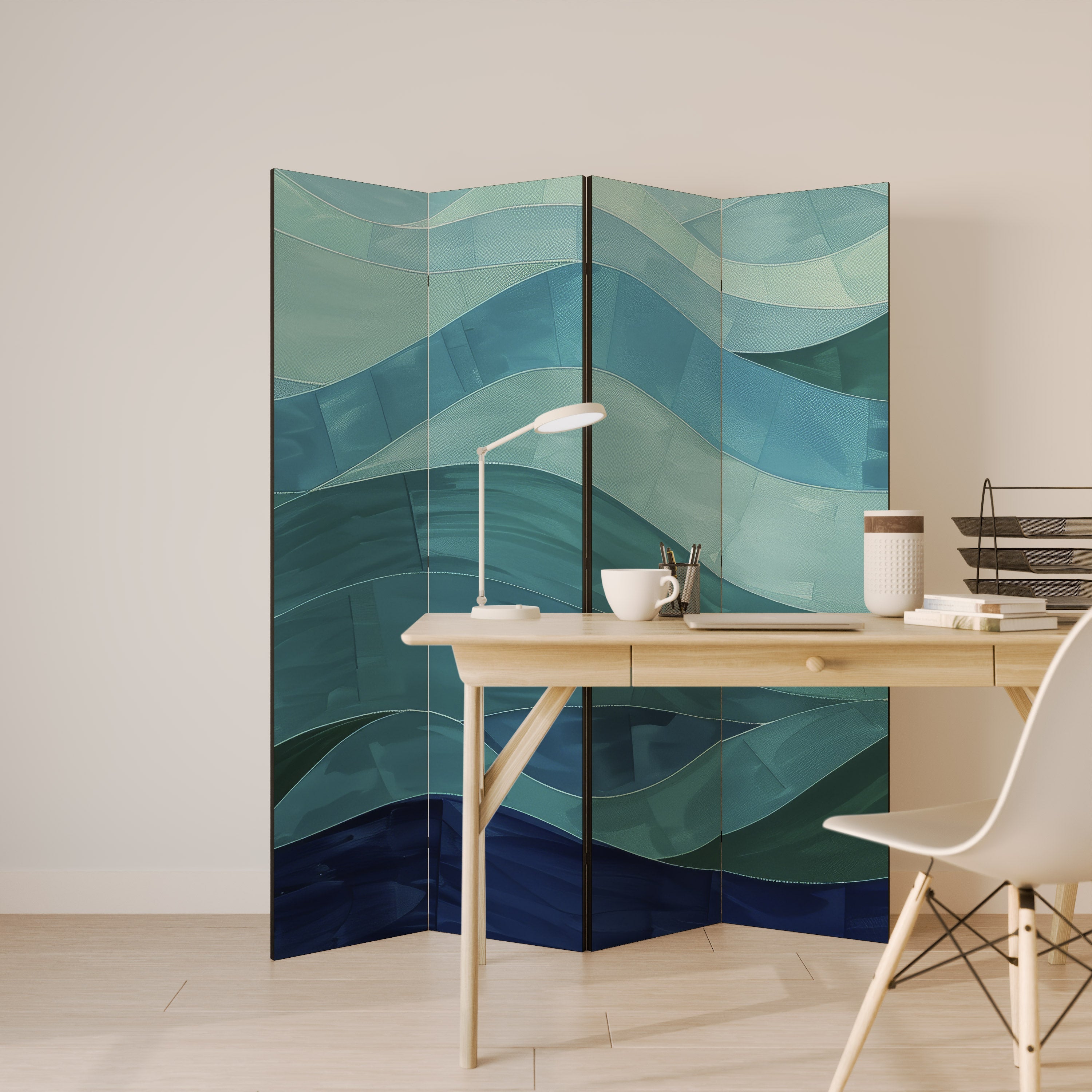 ETERNAL FLOW Decorative 4-Panel Room Divider