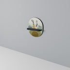 EARTH ELEMENTS Ovales Kunstregal in Schwarz