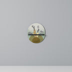 EARTH ELEMENTS Ovales Kunstregal in Schwarz