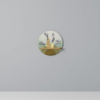 EARTH ELEMENTS Rundes Kunstregal in Eiche-Optik