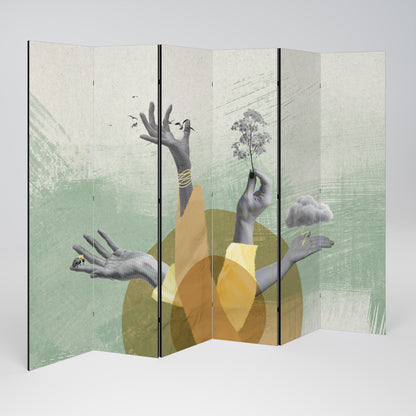 EARTH ELEMENTS 6-Panel Room Divider