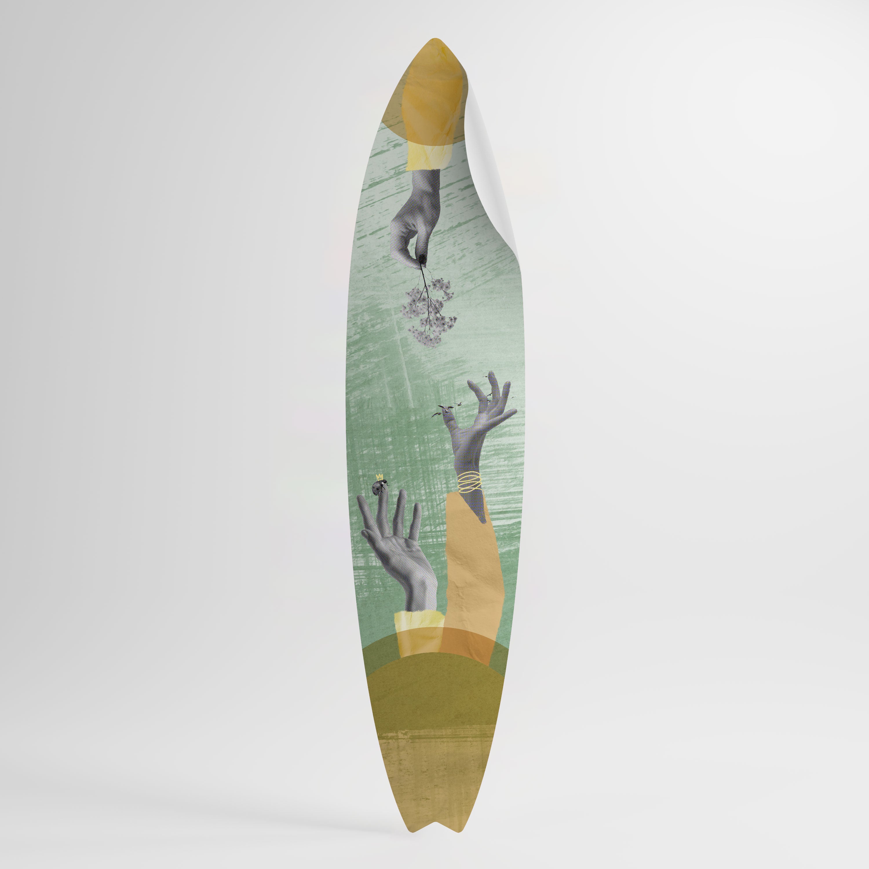 EARTH ELEMENTS Peel and Stick Surfboard Sticker