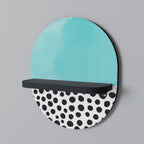 AZURE TREASURE Ovales Kunstregal in Schwarz