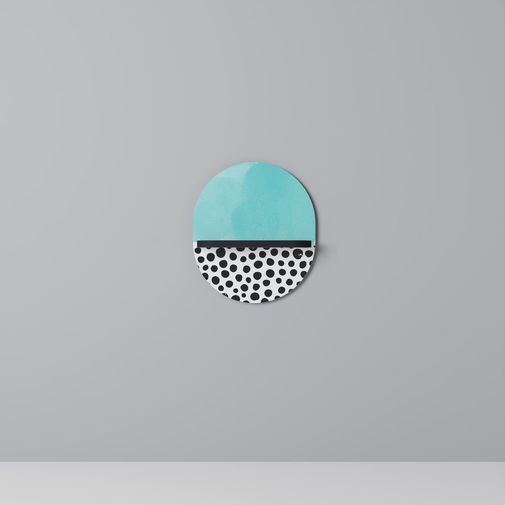 AZURE TREASURE Ovales Kunstregal in Schwarz