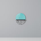 AZURE TREASURE Ovales Kunstregal in Schwarz