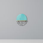 AZURE TREASURE Ovales Kunstregal in Eiche-Optik