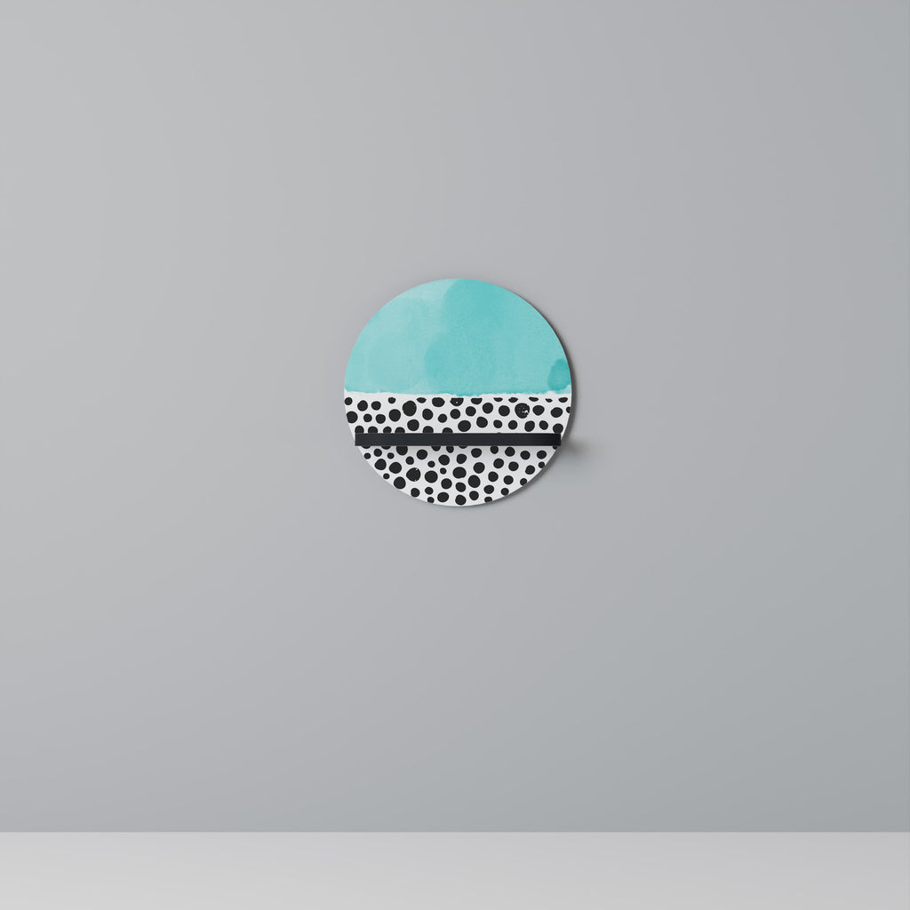 AZURE TREASURE Rundes Kunstregal in Schwarz