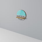 AZURE TREASURE Rundes Kunstregal in Eiche-Optik