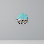 AZURE TREASURE Rundes Kunstregal in Eiche-Optik