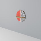 ORANGEY TREASURE Ovales Kunstregal in Eiche-Optik