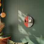 ORANGEY TREASURE Ovales Kunstregal in Eiche-Optik