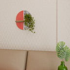 ORANGEY TREASURE Ovales Kunstregal in Eiche-Optik