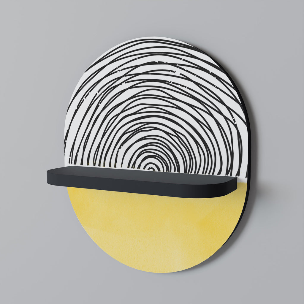 SUNNY TREASURE Ovales Kunstregal in Schwarz