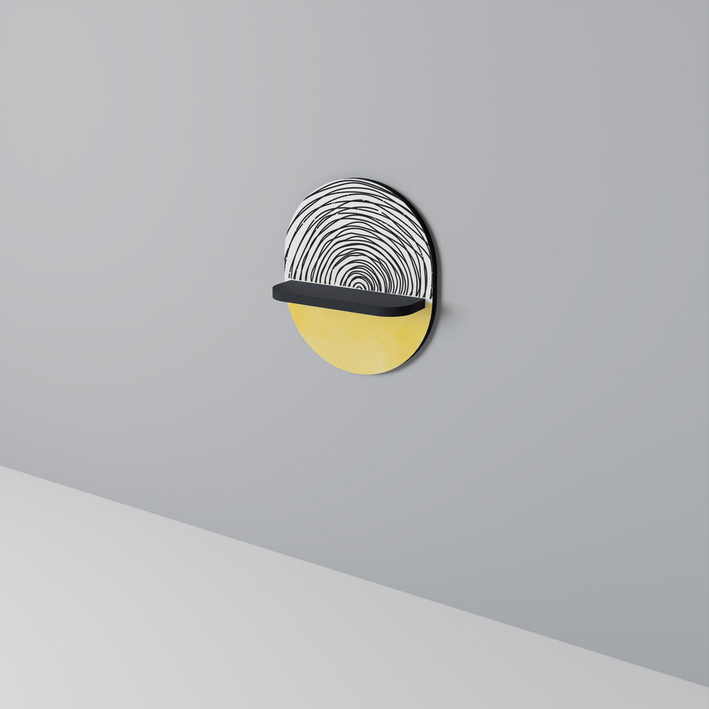 SUNNY TREASURE Ovales Kunstregal in Schwarz