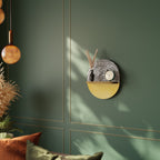 SUNNY TREASURE Ovales Kunstregal in Eiche-Optik